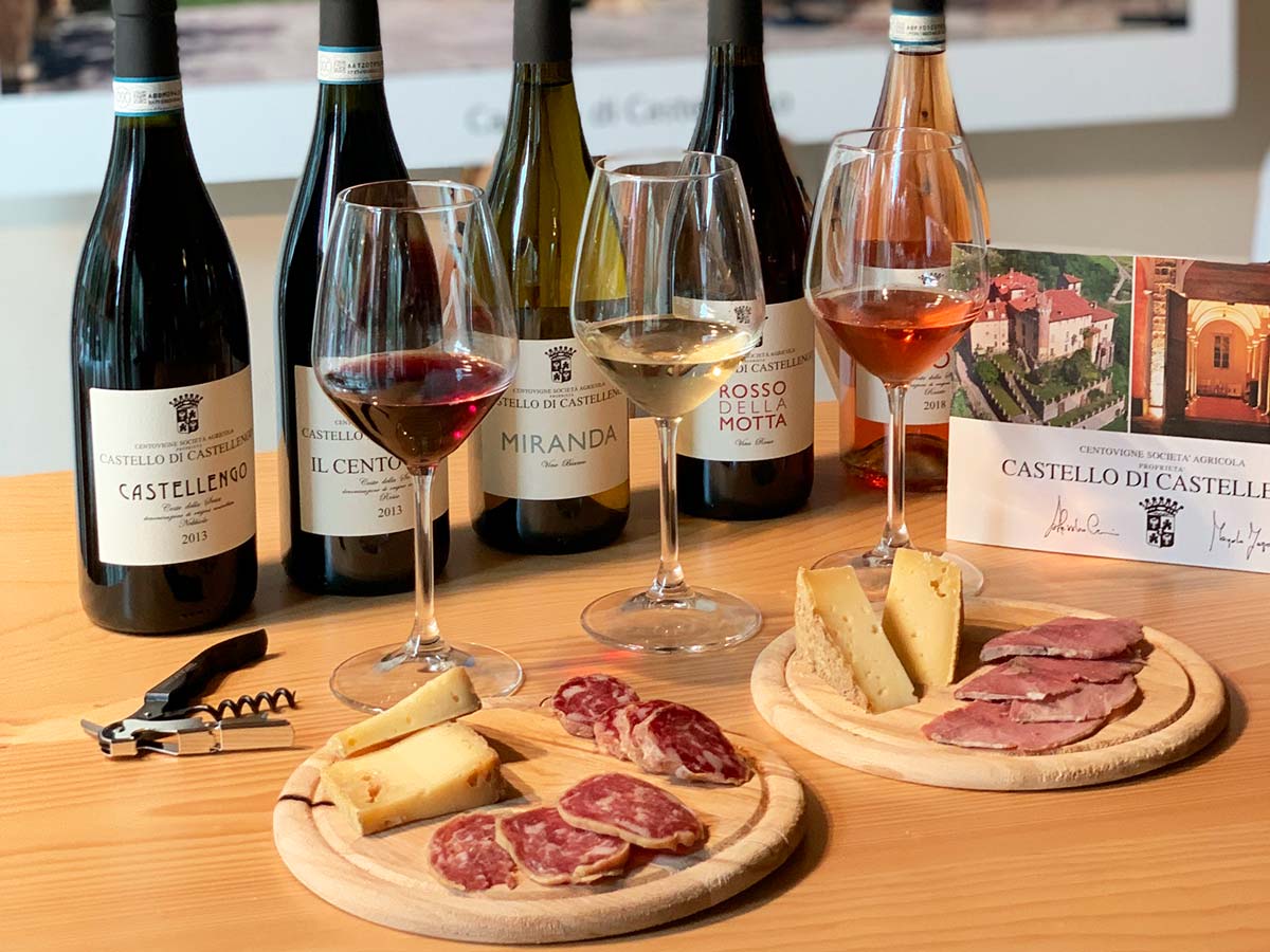 Degustazione dei vini Centovigne con salumi e formaggi del territorio